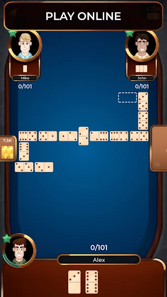 Dominoes Online МОД/Взлом [Все открыто, Дополнительные деньги и Меню MOD] Screenshot 1