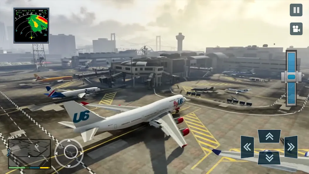 Real Plane Flying Simulator МОД/Взлом [Много монет, Открытые уровни и Мега MOD] Screenshot 1
