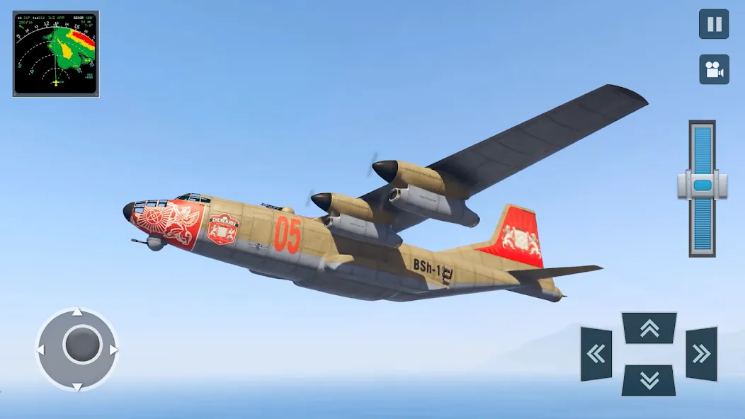 Real Plane Flying Simulator МОД/Взлом [Много монет, Открытые уровни и Мега MOD] Screenshot 2