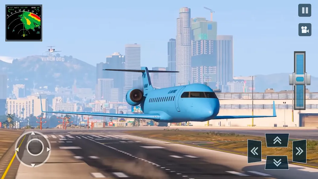 Real Plane Flying Simulator МОД/Взлом [Много монет, Открытые уровни и Мега MOD] Screenshot 4
