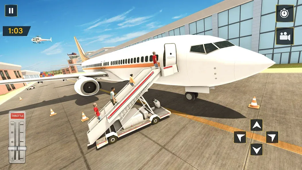 Real Plane Flying Simulator МОД/Взлом [Много монет, Открытые уровни и Мега MOD] Screenshot 5