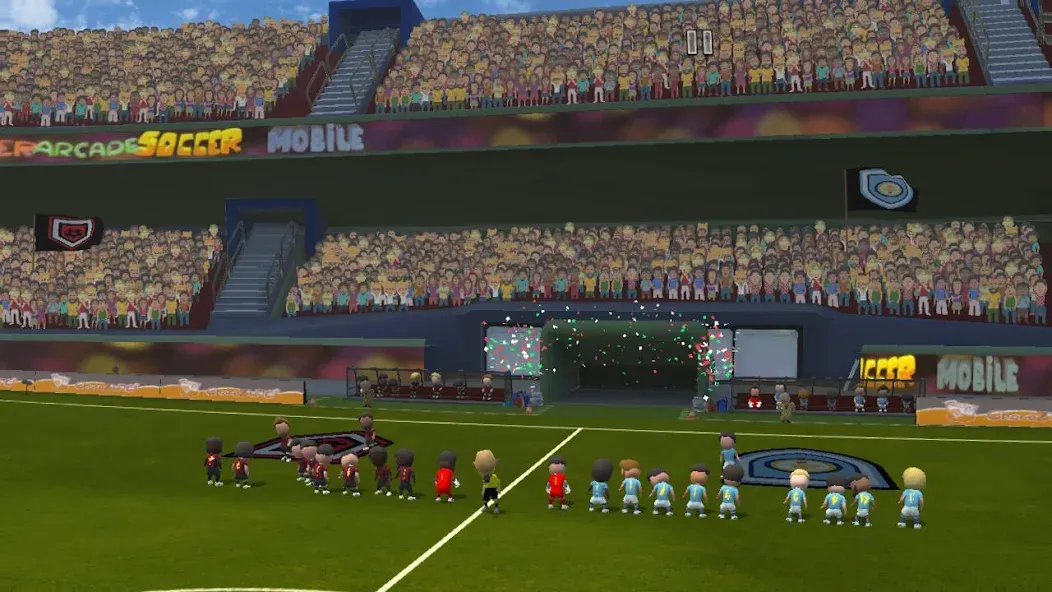 Super Arcade Soccer Mobile (упер Аркадный Футбол Мобильный) МОД/Взлом [Много монет, Открытые уровни и Мега MOD] Screenshot 3