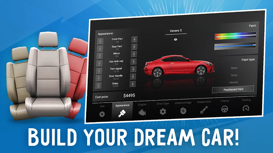 Car Company Tycoon (Кар Компани Тайкун) МОД/Взлом [Деньги, Монеты и Меню MOD] Screenshot 1
