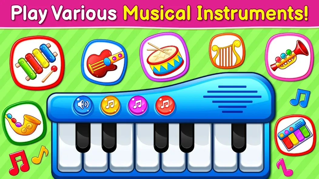 Baby Games: Piano & Baby Phone (Бейби Геймс) МОД/Взлом [Много денег, Монет и Все открыто] Screenshot 2