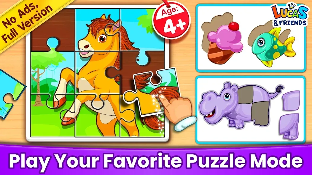 Puzzle Kids: Jigsaw Puzzles МОД/Взлом [Деньги, Монеты и Меню MOD] Screenshot 1