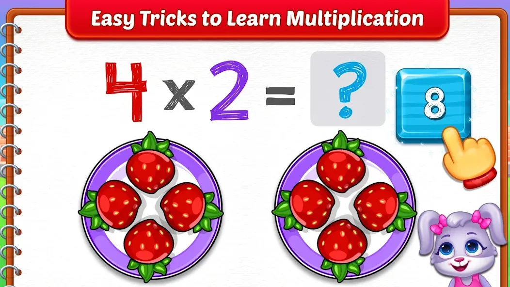 Kids Multiplication Math Games МОД/Взлом [Все открыто, Дополнительные деньги и Меню MOD] Screenshot 3