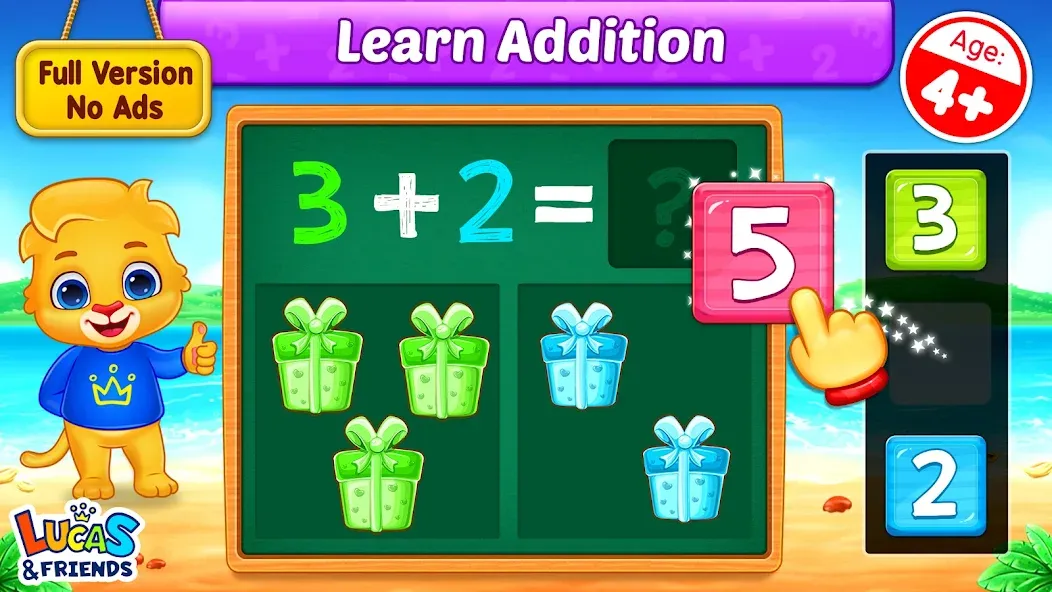 Math Kids: Math Games For Kids МОД/Взлом [Меню, Бесконечные монеты и Открытые уровни] Screenshot 1