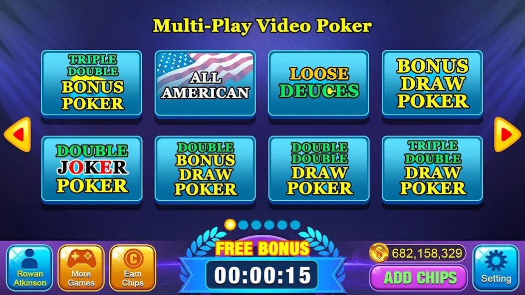 Video Poker Games - Multi Hand (Видео покер игры) МОД/Взлом [Все открыто, Дополнительные деньги и Меню MOD] Screenshot 2