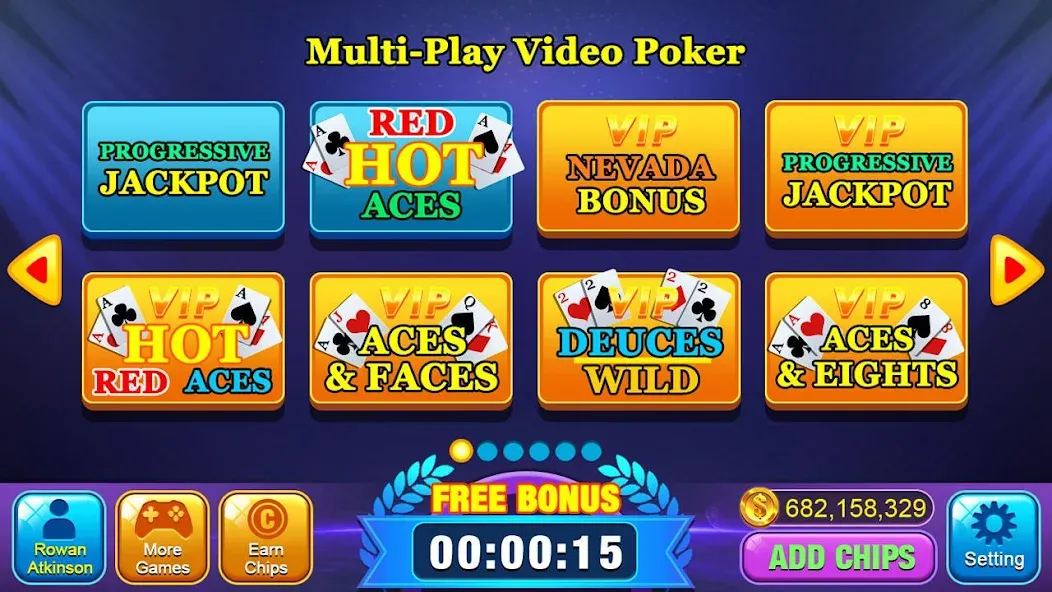 Video Poker Games - Multi Hand (Видео покер игры) МОД/Взлом [Все открыто, Дополнительные деньги и Меню MOD] Screenshot 3