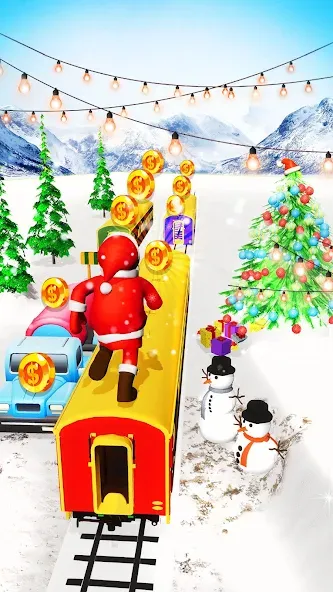 Xmas Santa Surfer Running Game (Ксмас Санта Серфер Раннинг Гейм) МОД/Взлом [Много монет, Открытые уровни и Мега MOD] Screenshot 3