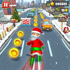 Скачать Xmas Santa Surfer Running Game Взлом (Много денег) на Android бесплатно