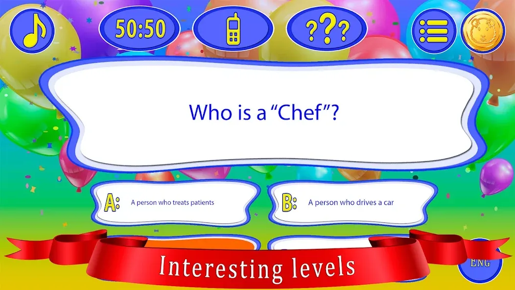 Kids Quiz Games: Millionaire МОД/Взлом [Деньги, Монеты и Меню MOD] Screenshot 3