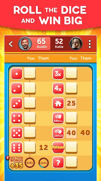 YAHTZEE With Buddies Dice Game (ЯХТЗИ с друзьями) МОД/Взлом [Много монет, Открытые уровни и Мега MOD] Screenshot 1