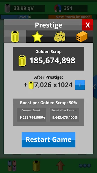 Scrap Clicker 2 (Скрап Кликер 2) МОД/Взлом [Меню, Бесконечные монеты и Открытые уровни] Screenshot 2
