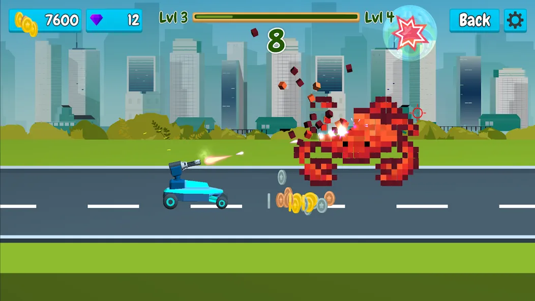 Rusher Crusher: Demolition! (Рашер Крашер) МОД/Взлом [Меню, Бесконечные монеты и Открытые уровни] Screenshot 1