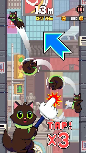 Cat Jump (Сэт Джамп) МОД/Взлом [Много монет, Открытые уровни и Мега MOD] Screenshot 2