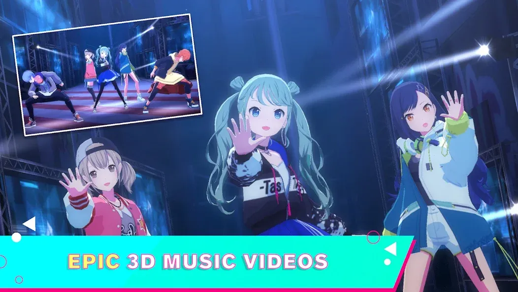 HATSUNE MIKU: COLORFUL STAGE! (Хацуне Мику) МОД/Взлом [Меню, Бесконечные монеты и Открытые уровни] Screenshot 4