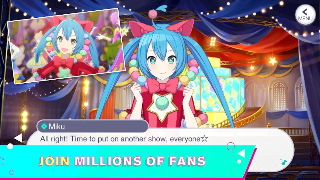 HATSUNE MIKU: COLORFUL STAGE! (Хацуне Мику) МОД/Взлом [Меню, Бесконечные монеты и Открытые уровни] Screenshot 5