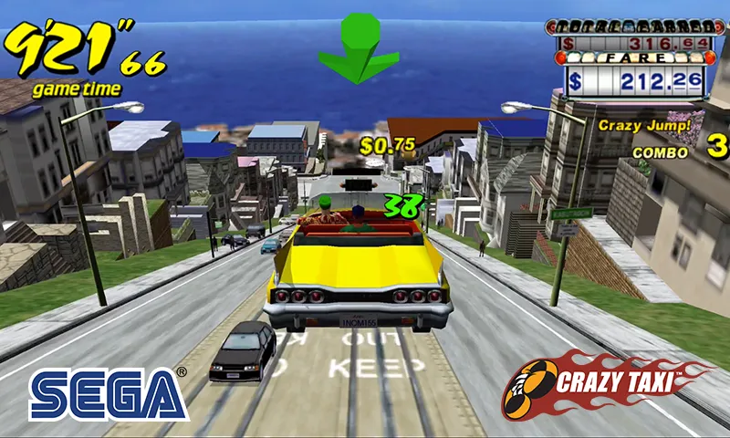 Crazy Taxi Classic (Крейзи Такси Классик) МОД/Взлом [Меню, Бесконечные монеты и Открытые уровни] Screenshot 1