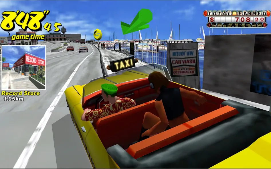 Crazy Taxi Classic (Крейзи Такси Классик) МОД/Взлом [Меню, Бесконечные монеты и Открытые уровни] Screenshot 5