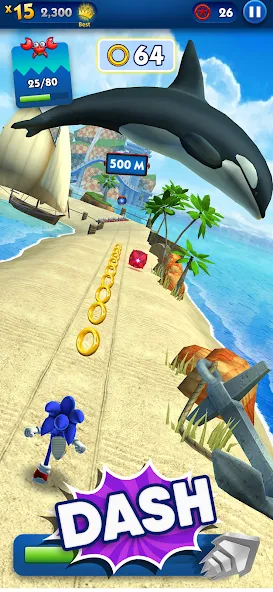 Sonic Dash - Endless Running (Соник Дэш) МОД/Взлом [Деньги, Монеты и Меню MOD] Screenshot 2