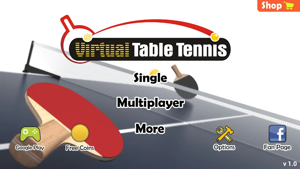 Virtual Table Tennis (Виртуальный настольный теннис) МОД/Взлом [Много монет, Открытые уровни и Мега MOD] Screenshot 3