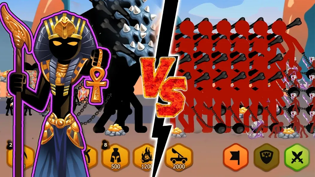 Stickman Battle 2: Empires War (Стикмен Битва 2) МОД/Взлом [Бесконечные деньги, Монеты и Мега MOD] Screenshot 3