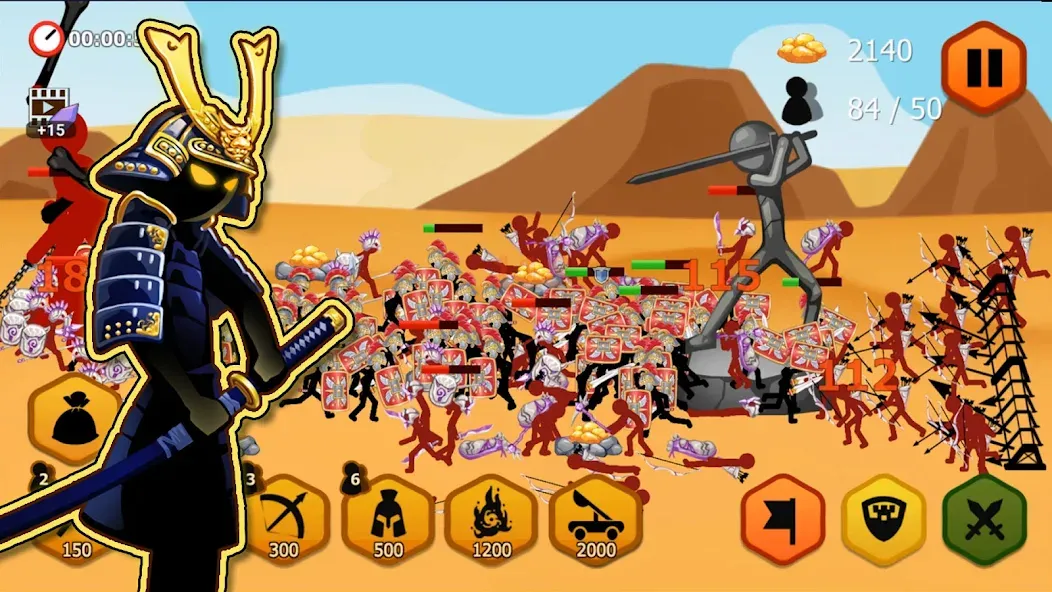 Stickman Battle 2: Empires War (Стикмен Битва 2) МОД/Взлом [Бесконечные деньги, Монеты и Мега MOD] Screenshot 4