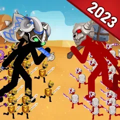 Скачать взломанную Stickman Battle 2: Empires War на Андроид - Много денег и кристаллов