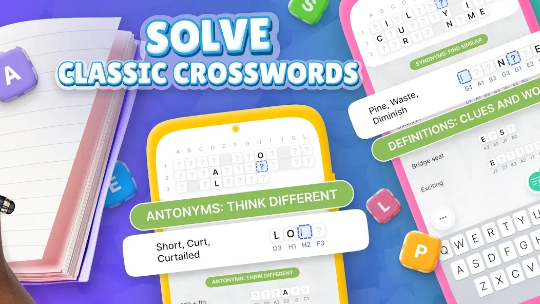 Acrostics－Cross Word Puzzles МОД/Взлом [Все открыто, Дополнительные деньги и Меню MOD] Screenshot 2