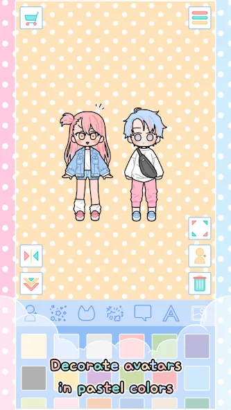 Pastel Friends : Dress Up Game МОД/Взлом [Бесконечные деньги, Монеты и Мега MOD] Screenshot 2