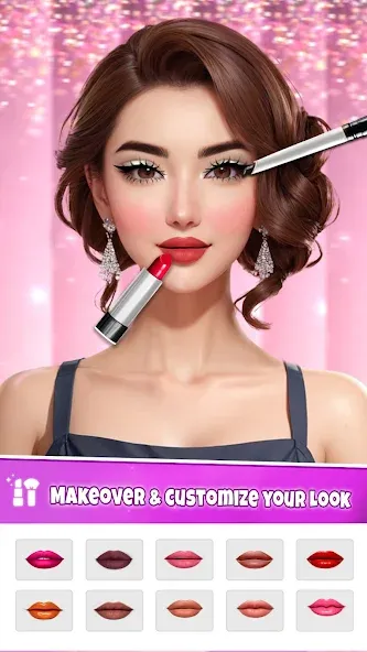 Fashion Artist: Makeup Game МОД/Взлом [Деньги, Монеты и Меню MOD] Screenshot 1
