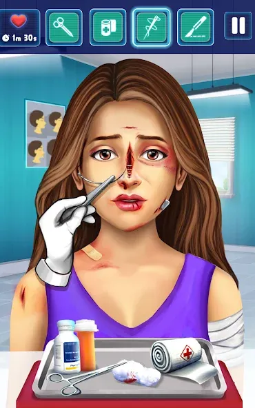 Surgery Simulator Doctor Game МОД/Взлом [Много монет, Открытые уровни и Мега MOD] Screenshot 2