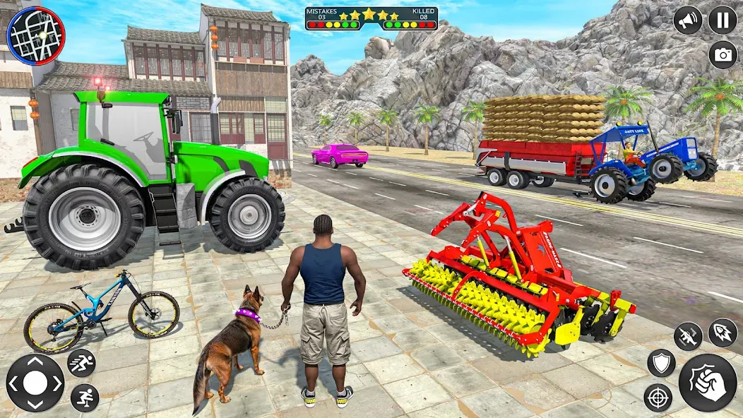 Indian Tractor Driving Game 3D (Фарминг Геймс) МОД/Взлом [Все открыто, Дополнительные деньги и Меню MOD] Screenshot 1