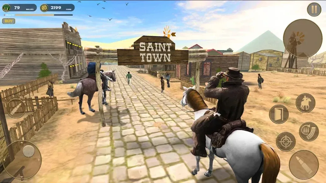 West Cowboy - Gunfighter Game (Уэст Ковбой) МОД/Взлом [Все открыто, Дополнительные деньги и Меню MOD] Screenshot 2