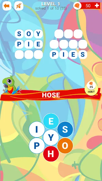Words in Color МОД/Взлом [Деньги, Монеты и Меню MOD] Screenshot 1
