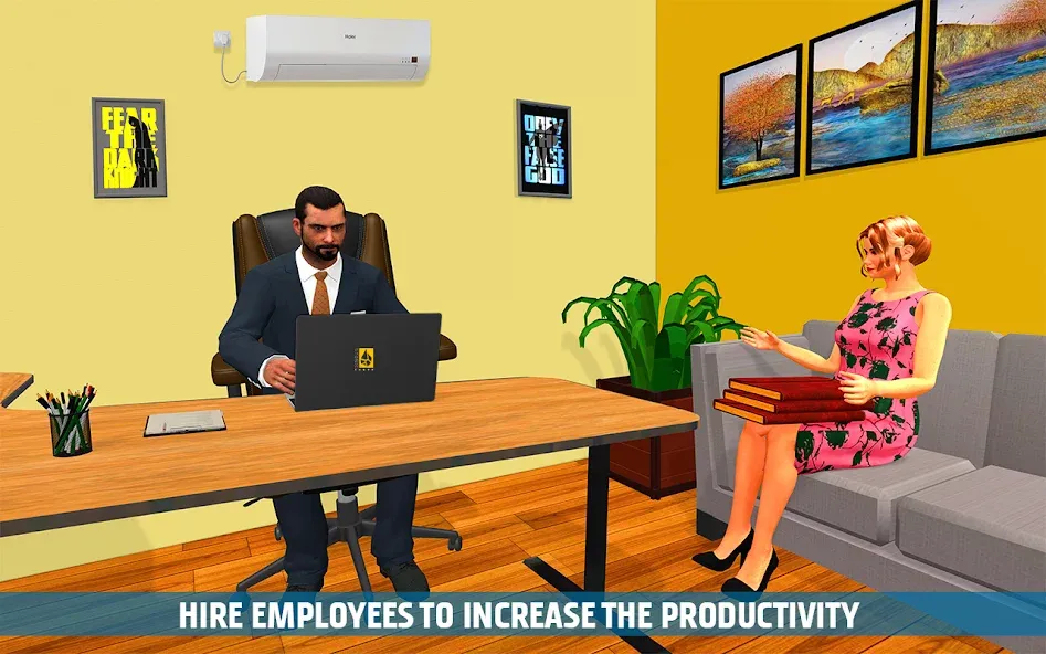 Virtual HR Manager Job Games МОД/Взлом [Все открыто, Дополнительные деньги и Меню MOD] Screenshot 1