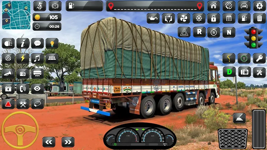 Indian Truck Driver Simulator МОД/Взлом [Меню, Бесконечные монеты и Открытые уровни] Screenshot 2
