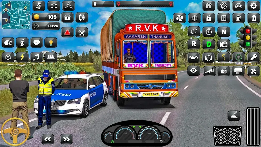 Indian Truck Driver Simulator МОД/Взлом [Меню, Бесконечные монеты и Открытые уровни] Screenshot 5