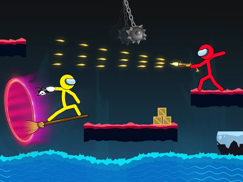 Stick-man Fighting Games МОД/Взлом [Меню, Бесконечные монеты и Открытые уровни] Screenshot 2