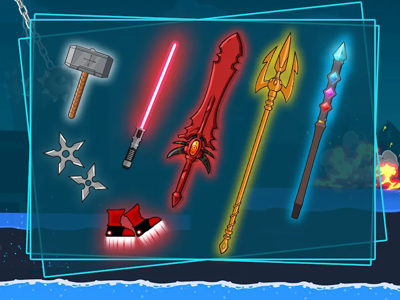 Stick-man Fighting Games МОД/Взлом [Меню, Бесконечные монеты и Открытые уровни] Screenshot 3