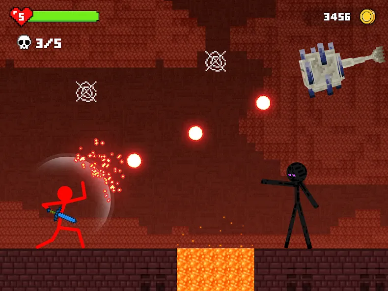 Stick-man Battle - Craft World МОД/Взлом [Меню, Бесконечные монеты и Открытые уровни] Screenshot 3