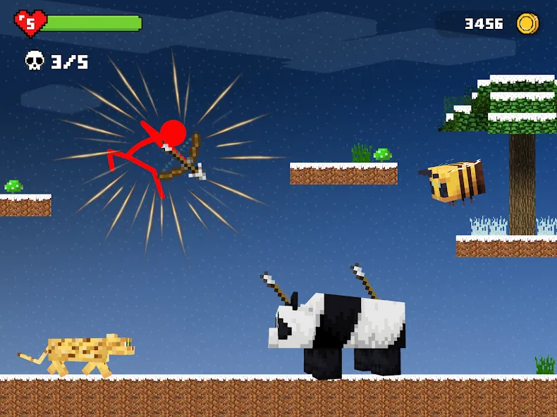 Stick-man Battle - Craft World МОД/Взлом [Меню, Бесконечные монеты и Открытые уровни] Screenshot 5