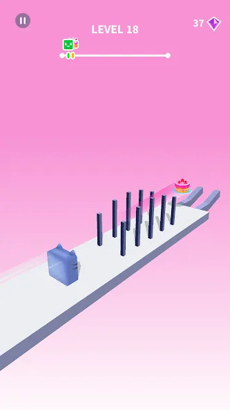 Jelly Shift - Obstacle Course (Джелли Шифт) МОД/Взлом [Бесконечные деньги, Монеты и Мега MOD] Screenshot 2