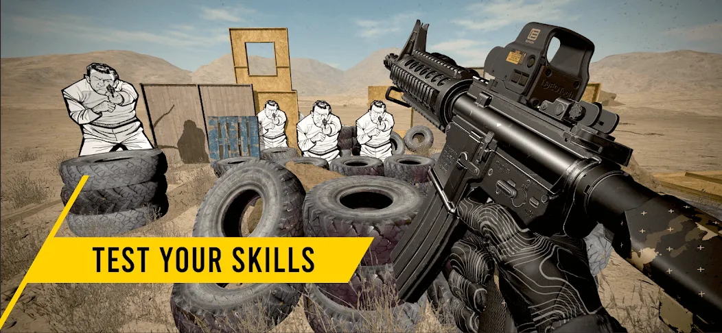 GUNSIM - 3D FPS Shooting Guns (ГУНСИМ) МОД/Взлом [Деньги, Монеты и Меню MOD] Screenshot 2