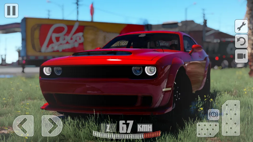 Simulator Dodge Demon Parking (Симулятор парковки  ) МОД/Взлом [Много денег, Монет и Все открыто] Screenshot 1