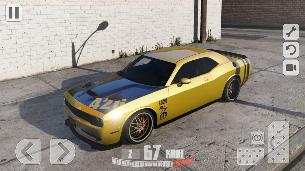 Simulator Dodge Demon Parking (Симулятор парковки  ) МОД/Взлом [Много денег, Монет и Все открыто] Screenshot 3