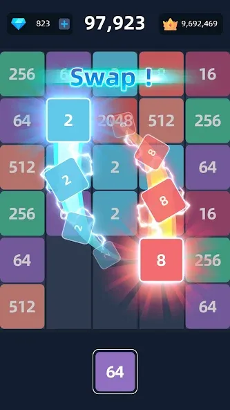 2048™ Merge Block Puzzle (Слияние блочных головоломок) МОД/Взлом [Много денег, Монет и Все открыто] Screenshot 2