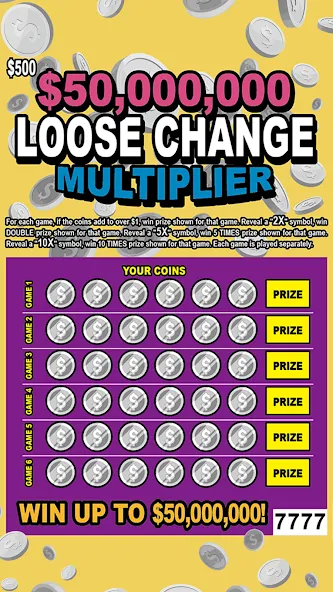 Scratch Off Lottery Scratchers МОД/Взлом [Все открыто, Дополнительные деньги и Меню MOD] Screenshot 2