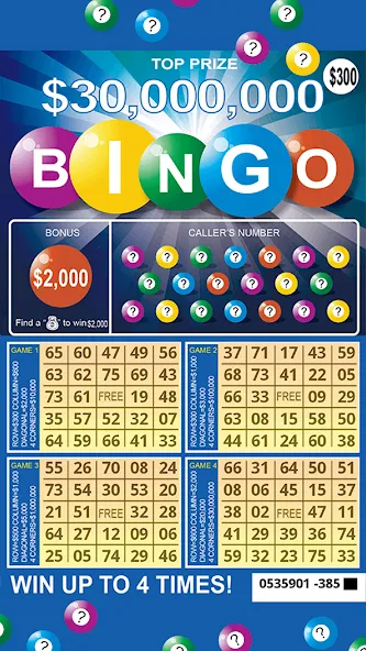 Scratch Off Lottery Scratchers МОД/Взлом [Все открыто, Дополнительные деньги и Меню MOD] Screenshot 3